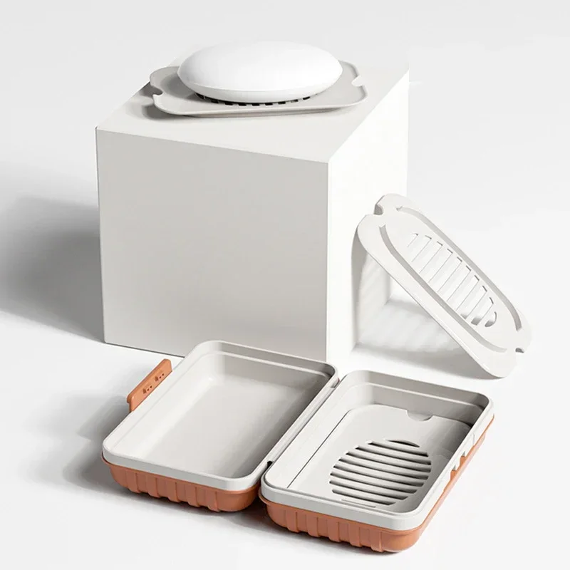 Home Essentials Bathroom Storage - Banyo için Kapaklı Plastik Sabunluk, Seyahat