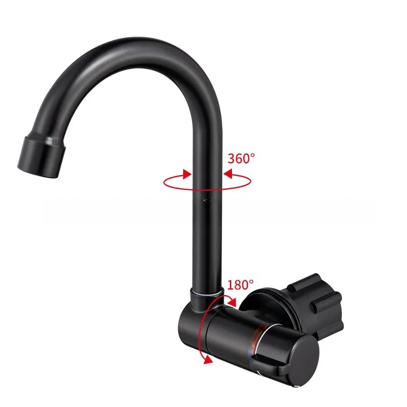 Basin Mixer Tap - Karavan Mutfak Lavabosu için Siyah Katlanabilir