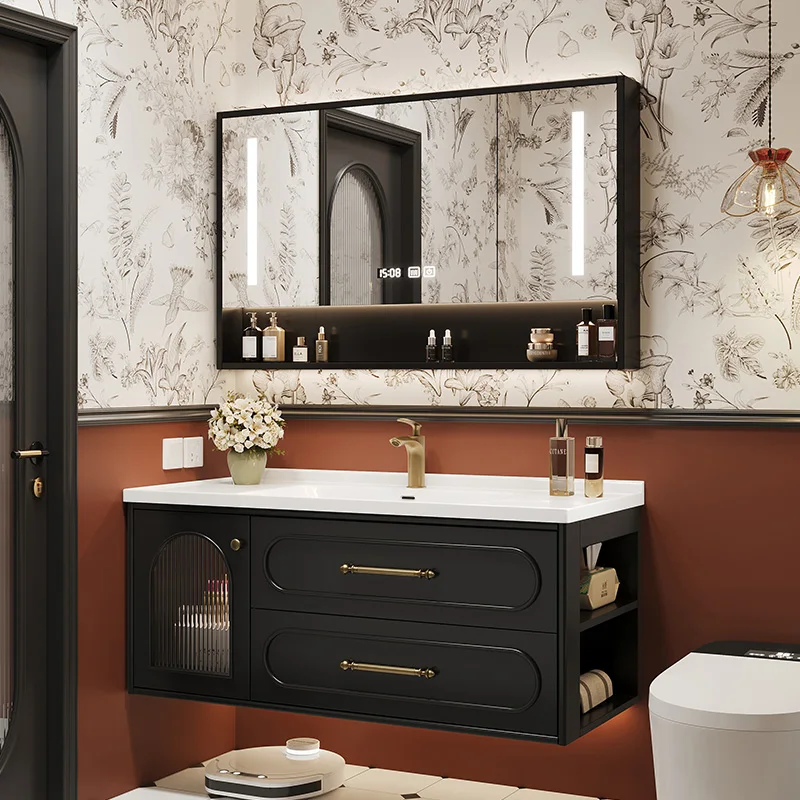 Home Bathroom Vanity Combo - Fransız Lüks Banyo Dolapları Seramik Lavabo