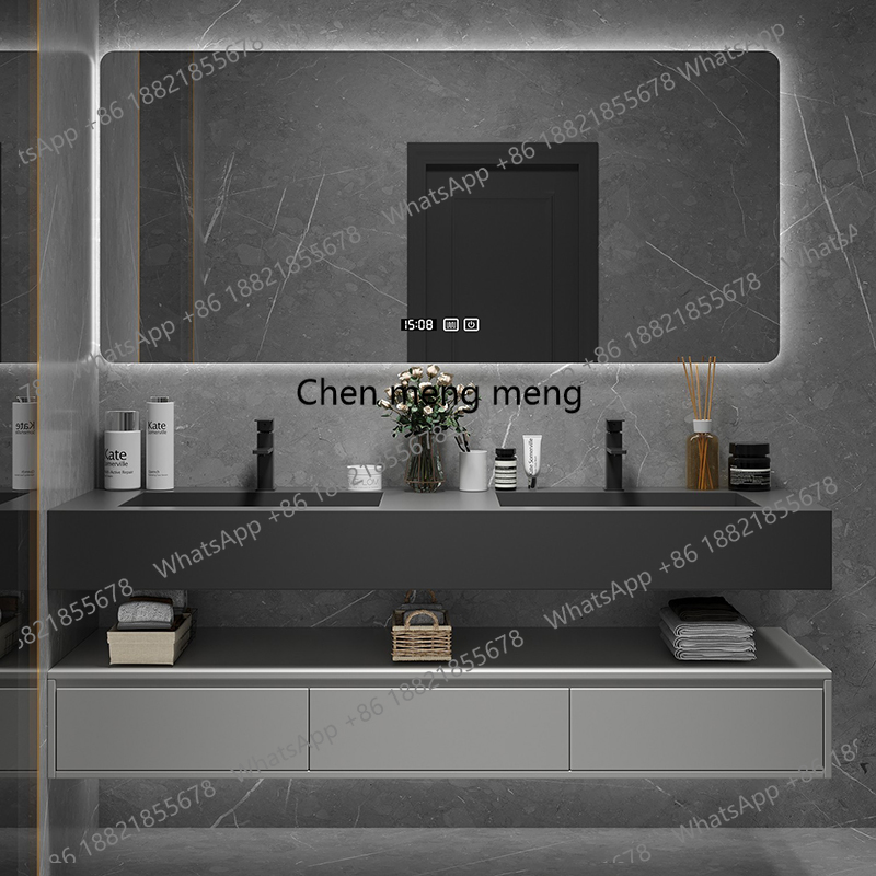Siyah Aydınlatmalı Raf Banyo D - Home Bathroom Vanity Combo incelemesi ve fiyatı